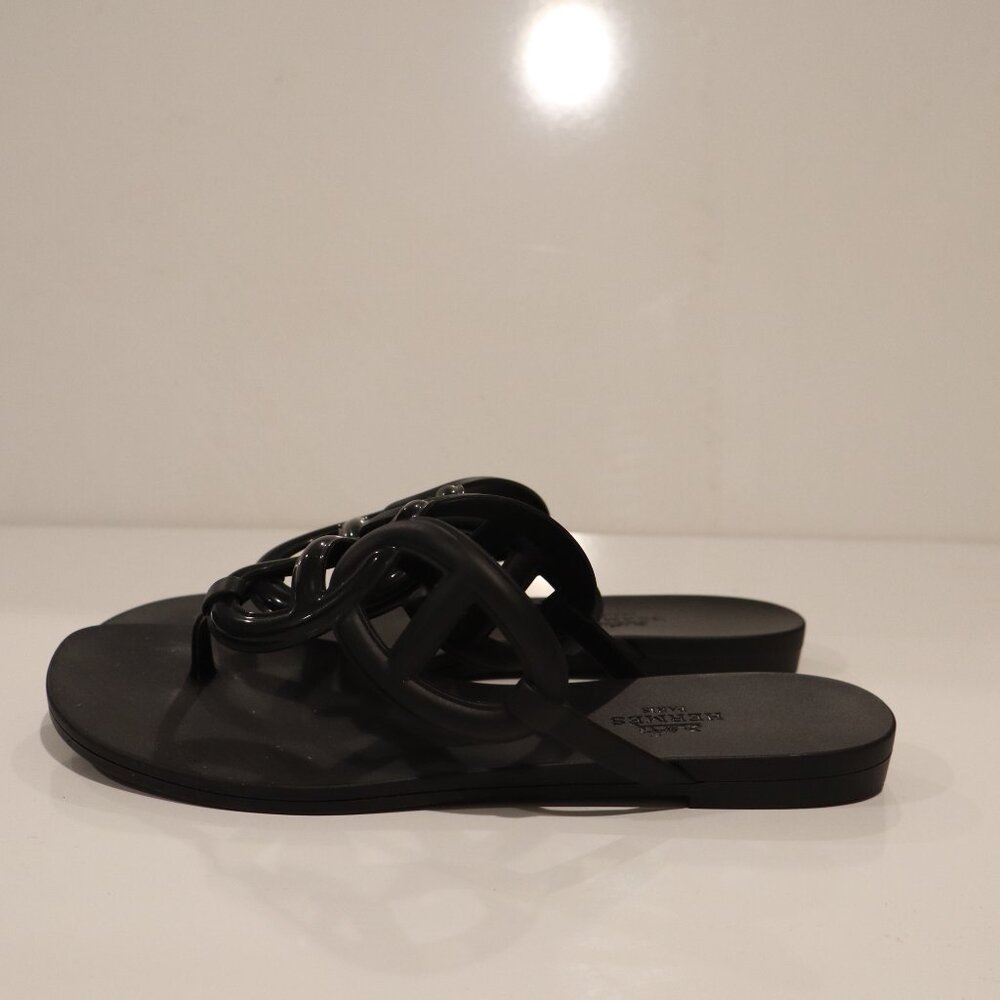 Women's Hermès Egerie Rubber Slides - Size 7.5